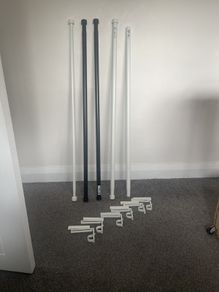 5 ikea curtain poles and brackets