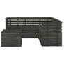 6 Piece Garden Pallet Lounge Set Solid Pinewood Dark Grey Image 4