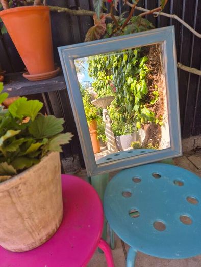 Teal And Gold Mirror