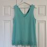 Dunnes Stores Blue Lace Vest Top Image 7