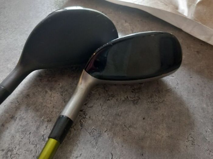 Two ping golf woods. Left handed clubs.