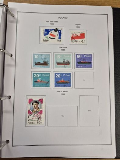 Poland stamps in album 1984 -1996