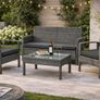 Garden Furniture Set for 4 People  Weatherproof Rattan Effect Image 10