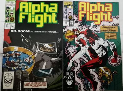 Alpha Flight #'s 91 & 92 Doctor Doom & Guardian vs Vindicator (1990-1991)