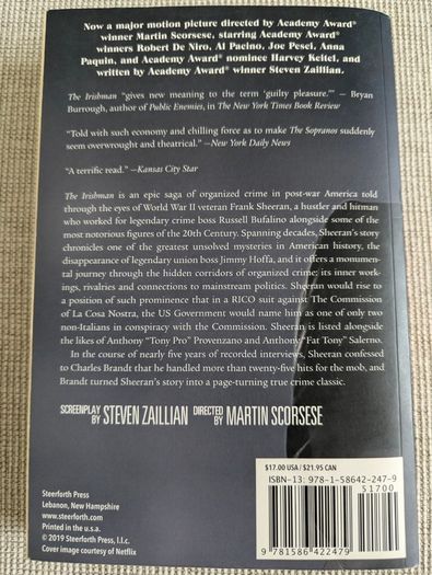 The Irishman - Charles Brandt - Jimmy Hoffa Mafia True Crime
