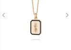 DAISY LONDON Palm Leaf Enamel Necklace 18ct Gold Plate BRAND NEW