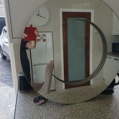 beautiful  large  round  mirror