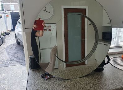 beautiful  large  round  mirror