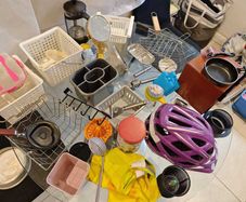 Random house stuffs, moka pot (2 sizes)