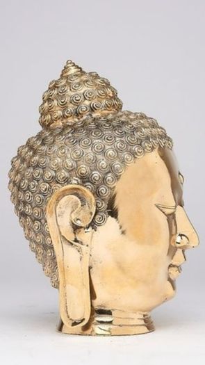 Buddha Head (25cm) - Polished Bronze