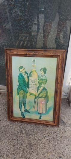 framed advertising Alderdice & Duncan ,newery ireland irish whiskey, few marks on picture,sold as seen ,nice in any home bar or man cave pub restaurant etc,,cme from closed down pub, abit faded etc ,see pictures for condition, sold as seen