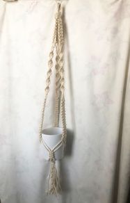 Macrame plant hanger with plant pot