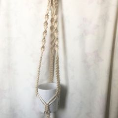 Macrame plant hanger with plant pot