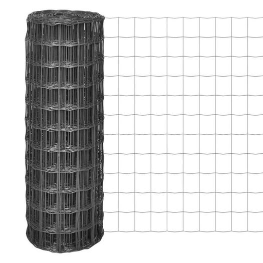 Euro Fence Steel 25x1.7 m Grey