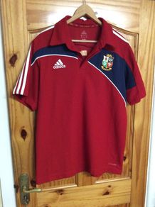 British And Irish Lions Rugby. Official Adidas Mens Polo Shirt. Collect In Dublin Or Receive Via Post.