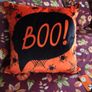 Bedlam Brand Boo Halloween Cushion in Orange Image 8