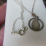 Vintage Sterling Silver 925 Red Teardrop Pendant and Chain 3g Image 7