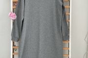dress freequent brand size small grey sweatshirt dress with side slits