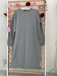 dress freequent brand size small grey sweatshirt dress with side slits
