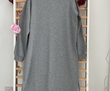 dress freequent brand size small grey sweatshirt dress with side slits