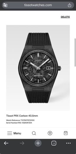 Tissot PRX Powermatic 80 Carbon