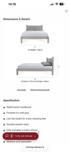 small double bed frame