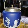 2 Jasperware biscuit /sweet barrels Image 5