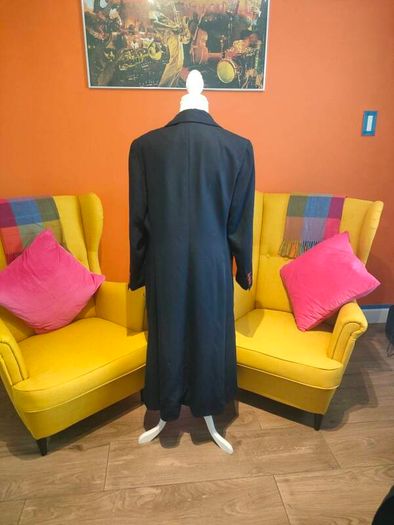 Vintage 90s Mondi Business maxi navy overcoat blazer