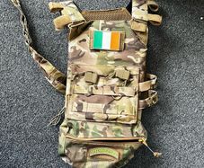 Kids airsoft plate carrier with bag at the bottom