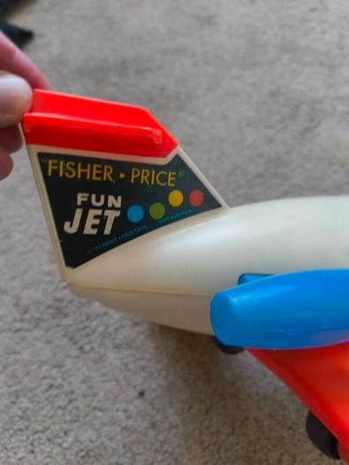 Vintage 1960s/1970s Fisher-Price Toy Lot - Jet, Mini-Bus, Train & 5 Figures