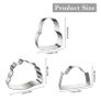 Brand New VOSSOT 3 pieces cookie cutters, stainless steel cookie cutter handbag ABC Image 2