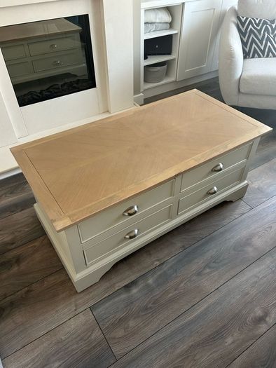 Wood coffee table