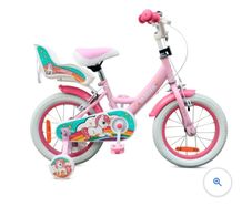 Unicorn Pink Bike with Doll Carrier