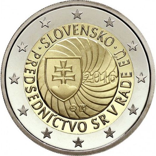 Slovakia 2 Euro Commemorative Coin 2016 - The EU Presidency. Uncirculated.