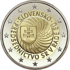 Slovakia 2 Euro Commemorative Coin 2016 - The EU Presidency. Uncirculated.