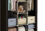 NEW SALE | Canvas Wardrobe Cupboard Clothes Storage Organiser With 2 Hanging Rail and 6 Shelves