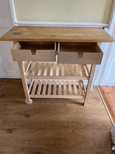 Kitchen trolley, birch