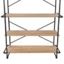 Bookcase Solid Firwood and Steel 120x42x180 cm Image 5