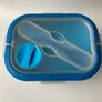 Double Decker - Blue Lunch box - Cutlery - Sauce container Image 2