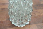 mid century moulded clear glass icicle light shade