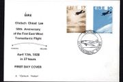 1978 Ireland 50th Anniversary of the First East to West Transatlantic Flight Ireland Commemorative Stamp Illustrated Corkcoin First Day Cover (FDC) with Corcaigh (Cork) Pictorial cancel