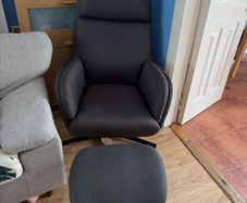 TANKEDAL Recliner w/footstool TANKEDAL