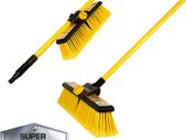 Heavy Duty Industrial Garden Brush | Long Handled Yard Brush | 2-part handle | Stiff Yard Brush | Hard brush for yard, garden, terrace | 145 cm long adjustable handle Yard Broom