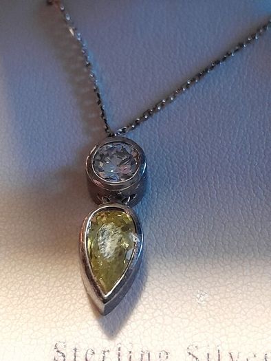 ladies silver chain and pendant