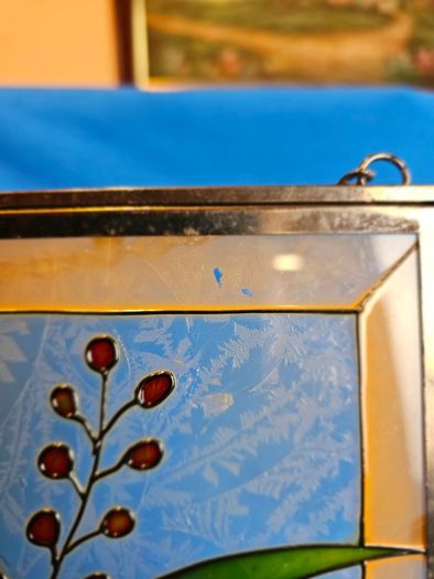 Tiffany Style Stained Glass Butterfly Panel - Window Hanging / Suncatcher  , window decoration