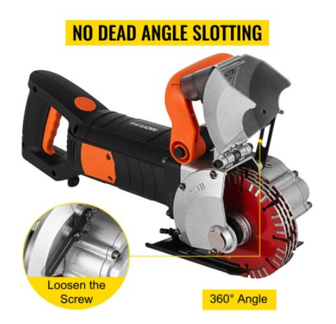 Electric Wall Chaser 4KW 4.8KW Seamless Groove Cutting Machine 133mm Steel Concrete Circular Saw Slotting Tool Set