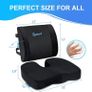Office Chair Cushion and Lumbar Support Cushion, Back Support for Office Chair, Non-Slip Seat Cushion & Back Pillow for Sitting Breathable Chair Cushion for Gaming, Home & Wheelchair Image 2
