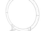 Large Iron Wedding Archway Props Backdrop Circle Balloon Arch for Ceremony Party Proposal Birthday Background Decoration 8.2ft