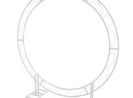 main image for ad Large Iron Wedding Archway Props Backdrop Circle Balloon Arch for Ceremony Party Proposal Birthday Background Decoration 8.2ft