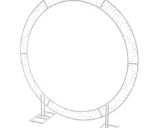 Large Iron Wedding Archway Props Backdrop Circle Balloon Arch for Ceremony Party Proposal Birthday Background Decoration 8.2ft